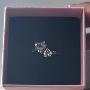 Pandora double heart ring